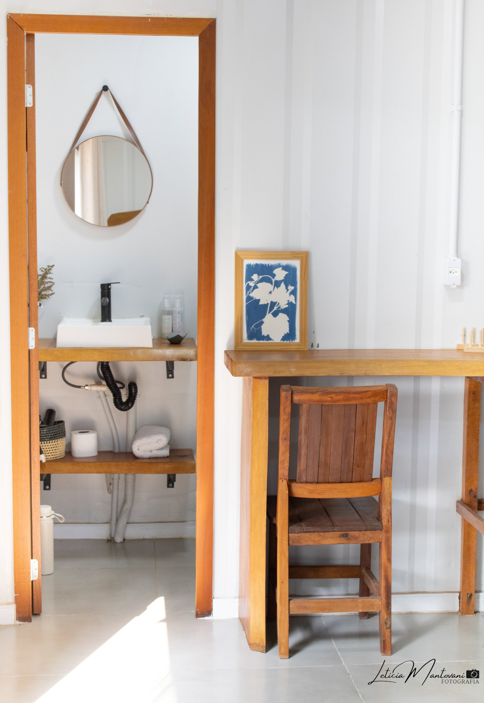 Detalhe do interior do home container